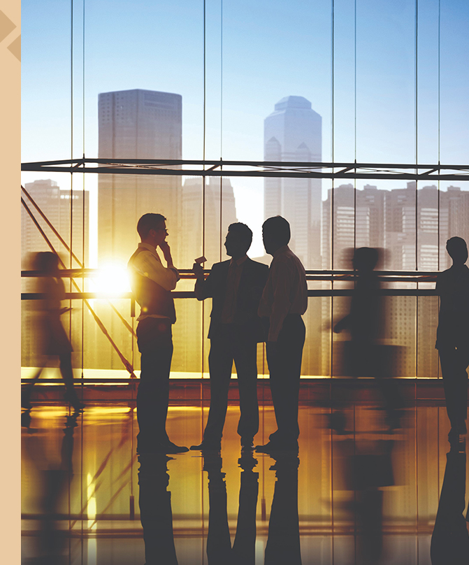 Group of Business People in Office Building